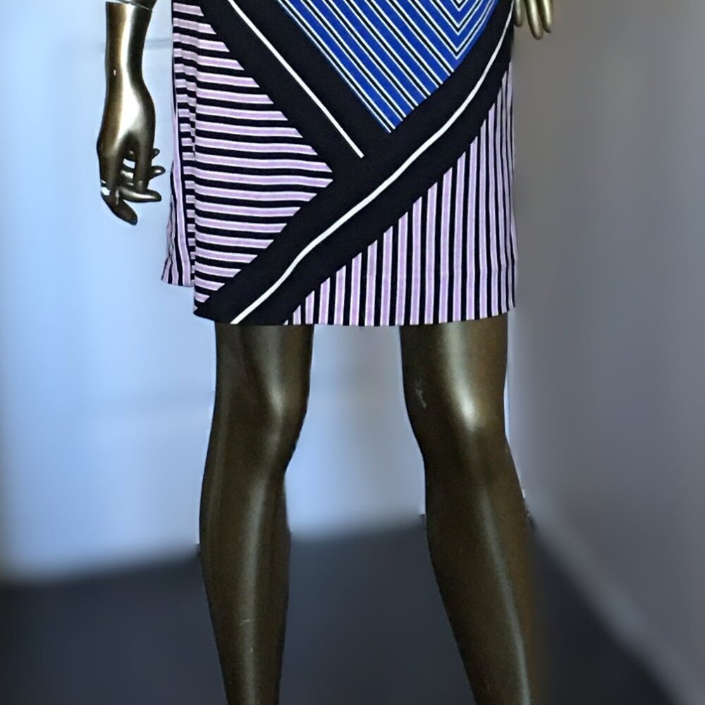 DIANE VON FURSTENBERG "Ruri" Striped Shift Dress - Picture 3 of 11